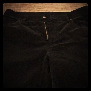 Black velvety pants